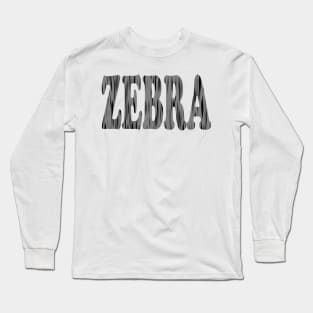 Zebra Long Sleeve T-Shirt